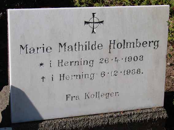 Billede af gravsten på Herning Vestre Kirkegård