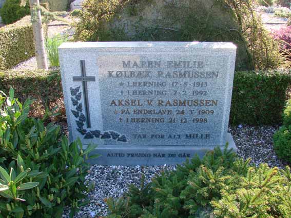 Billede af gravsten på Herning Vestre Kirkegård