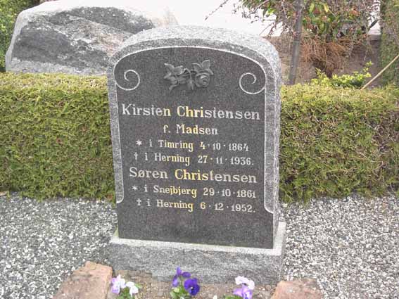 Billede af gravsten på Herning Vestre Kirkegård