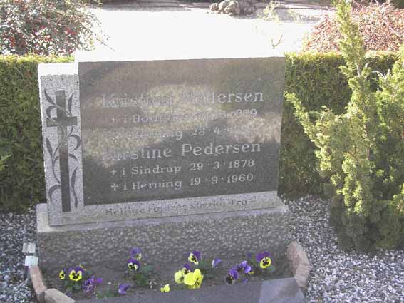 Billede af gravsten på Herning Vestre Kirkegård