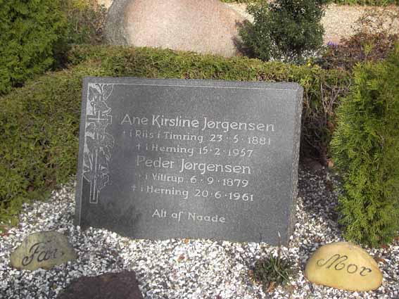 Billede af gravsten på Herning Vestre Kirkegård