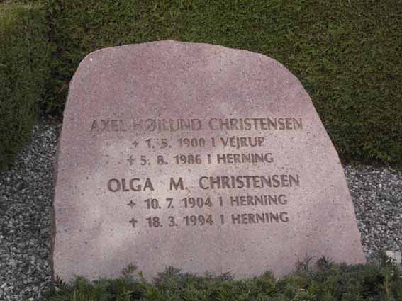 Billede af gravsten på Herning Vestre Kirkegård