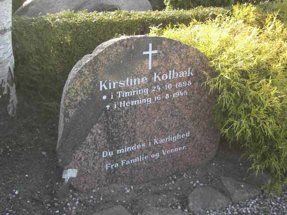 Billede af gravsten på Herning Vestre Kirkegård