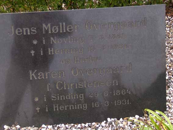 Billede af gravsten på Herning Vestre Kirkegård