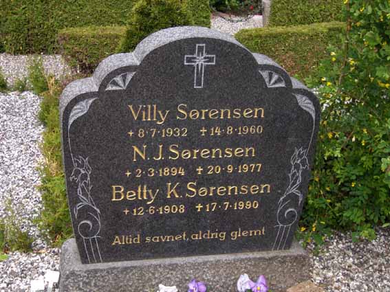 Billede af gravsten på Herning Vestre Kirkegård