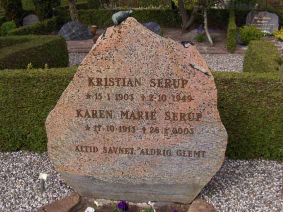 Billede af gravsten på Herning Vestre Kirkegård
