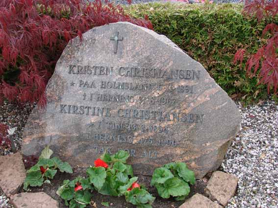 Billede af gravsten på Herning Vestre Kirkegård