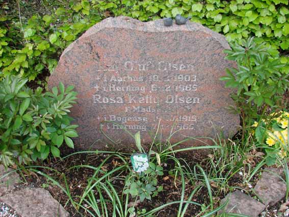Billede af gravsten på Herning Vestre Kirkegård