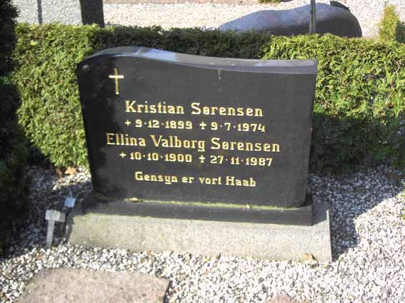 Billede af gravsten på Herning Vestre Kirkegård