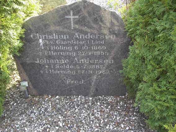 Billede af gravsten på Herning Vestre Kirkegård
