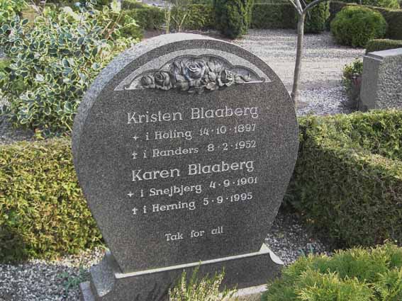 Billede af gravsten på Herning Vestre Kirkegård
