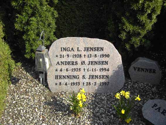 Billede af gravsten på Herning Vestre Kirkegård