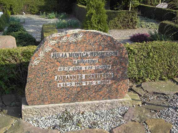 Billede af gravsten på Herning Vestre Kirkegård