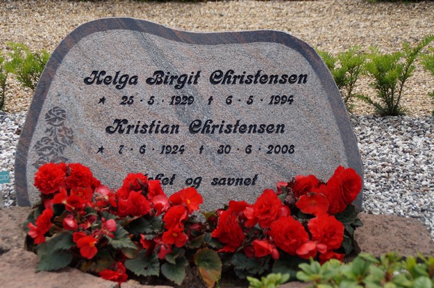 Billede af gravsten på Herning Vestre Kirkegård