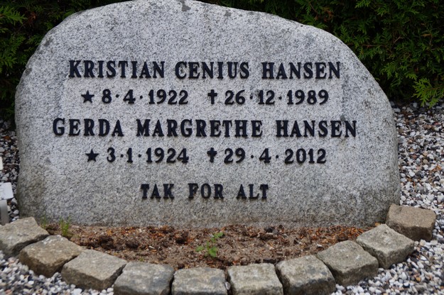 Billede af gravsten på Herning Vestre Kirkegård