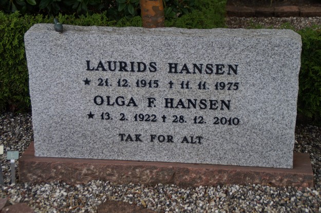 Billede af gravsten på Herning Vestre Kirkegård