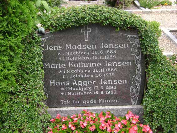 Billede af gravsten på Holstebro Nordre Kirkegård