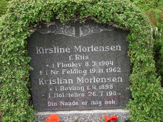 Billede af gravsten på Holstebro Nordre Kirkegård