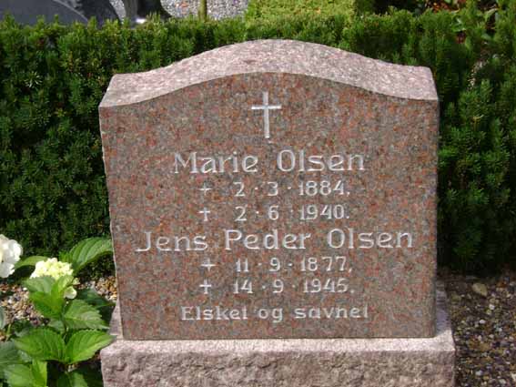 Billede af gravsten på Holstebro Nordre Kirkegård