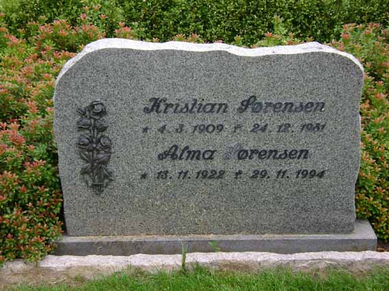 Billede af gravsten på Holstebro Nordre Kirkegård