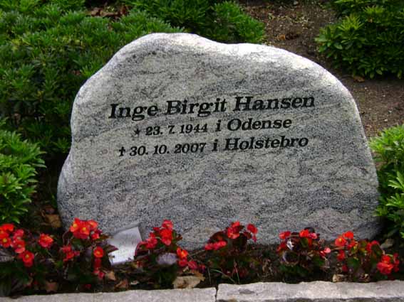 Billede af gravsten på Holstebro Nordre Kirkegård