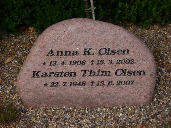 Billede af gravsten på Holstebro Nordre Kirkegård