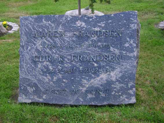 Billede af gravsten på Holstebro Nordre Kirkegård