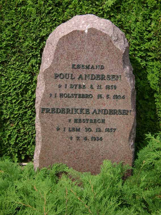 Billede af gravsten på Holstebro Nordre Kirkegård