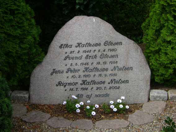 Billede af gravsten på Holstebro Nordre Kirkegård