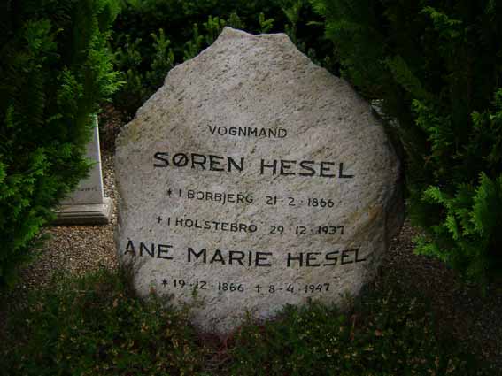 Billede af gravsten på Holstebro Nordre Kirkegård