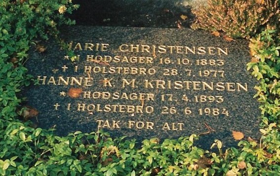 Billede af gravsten på Holstebro Nordre Kirkegård